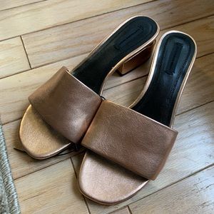 Alexander Wang Lou Metallic Slide Sandal